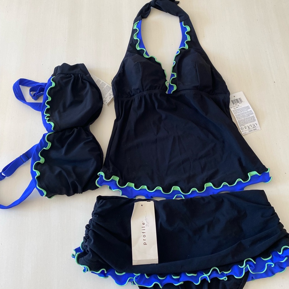Profile by Gottex Tankini/Bikini Set- 3 pieces